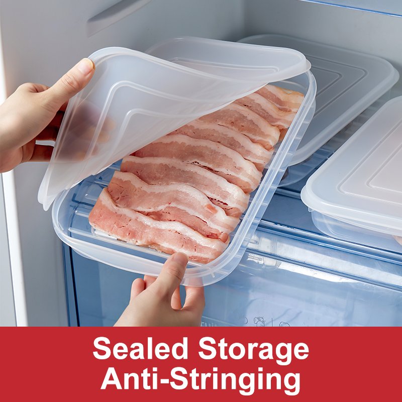 Kitchen Airtight Cold Cuts Storage Containers Bacon Keeper Bacon Box for Refrigerator Deli Meat Container for Fridge with Lids
