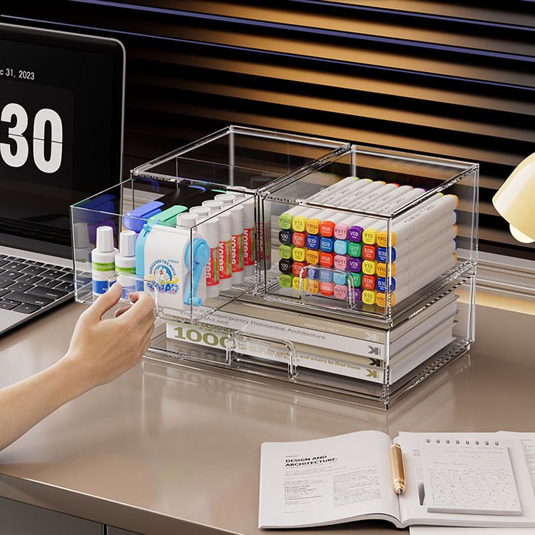 Transparent Drawer type medicine storage box Emergency medical kit Christmas building block toy organizer box File Storage