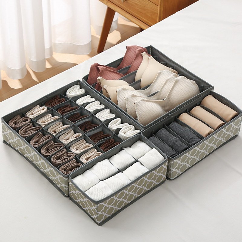 Custom Sneaker Fabric storage box Basket Shoes Organization storage Baskets box Foldable With Clear Window Cover