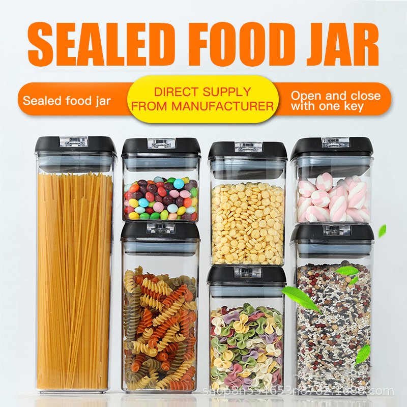 7 Piece Airtight Stackable Transparent Food Containers Plastic Kitchen Fridge Storage Box Bins 7pcs Food Storage Set With Lids