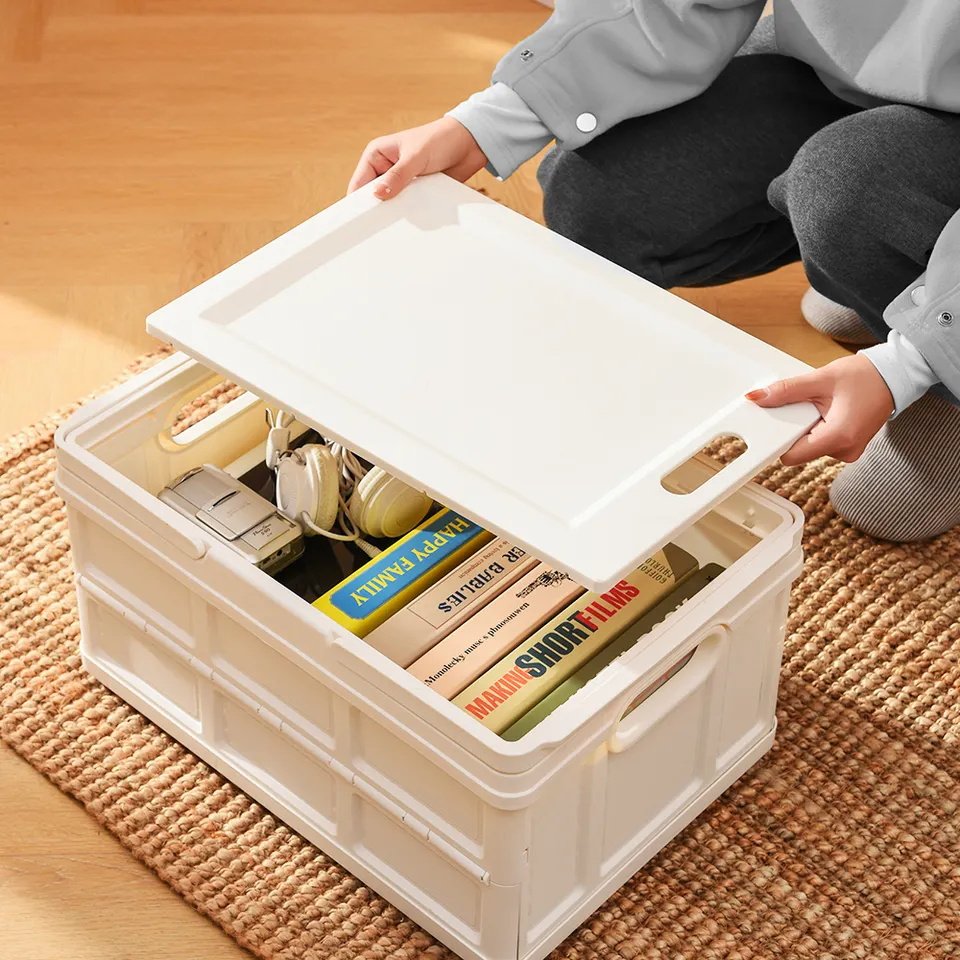 Wholesale household organizer kids toy plastic foldable storage box
