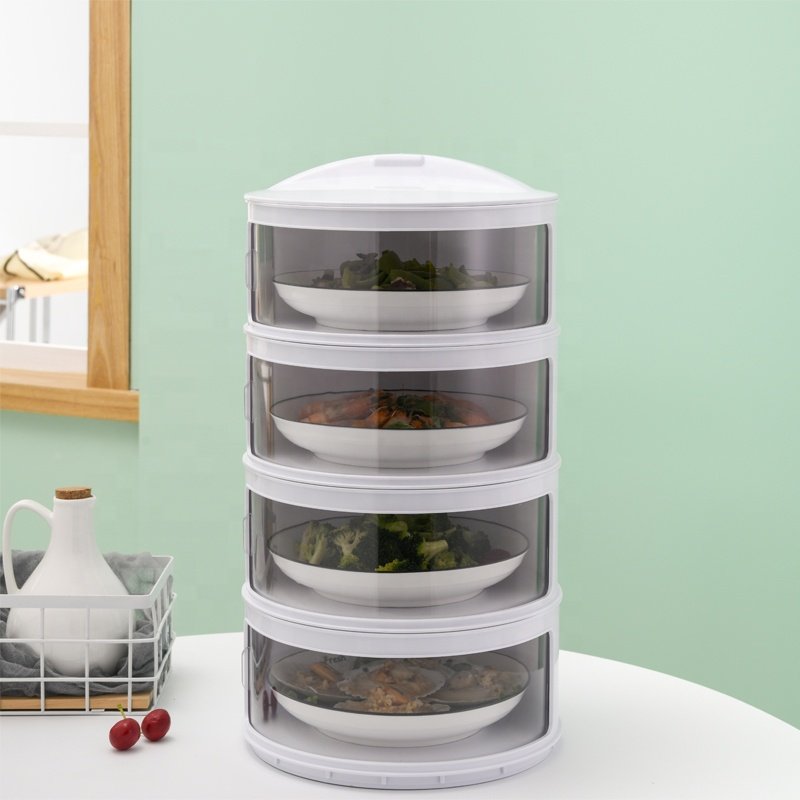 Insulated Food Cover 5 Layers India Popular Multi Layer Food Cover Insulation Silicone Food Cover Stackable Dishes Container