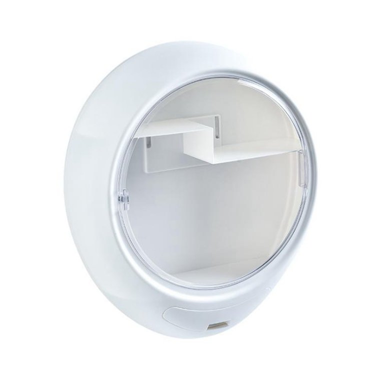 Wall Mounted Acrylic ABS Bathroom Home Dust-proof Holder Cosmetics Organizer Storage Box Makeup