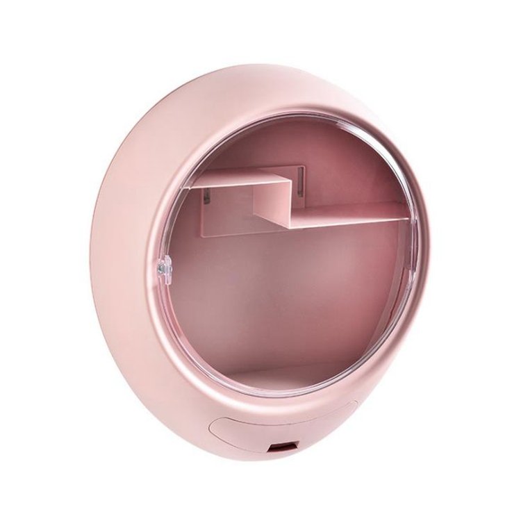 Wall Mounted Acrylic ABS Bathroom Home Dust-proof Holder Cosmetics Organizer Storage Box Makeup