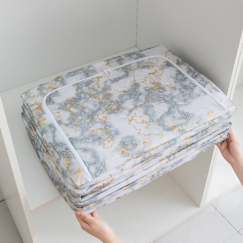Top design Ink and Gold steel frame storage box Oxford cloth Chinese style storage box