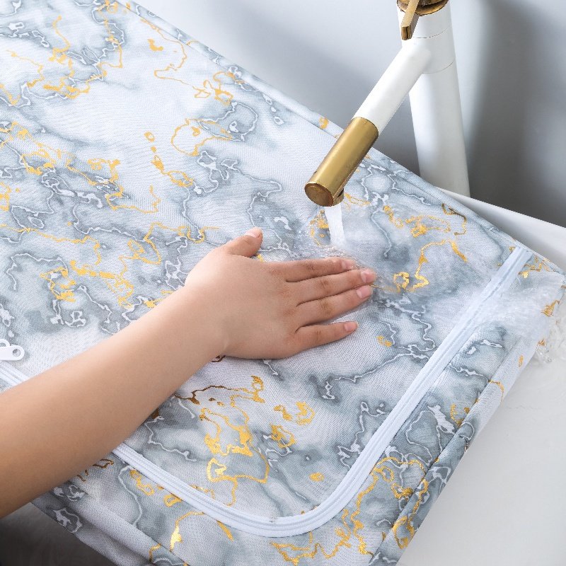 Top design Ink and Gold steel frame storage box Oxford cloth Chinese style storage box