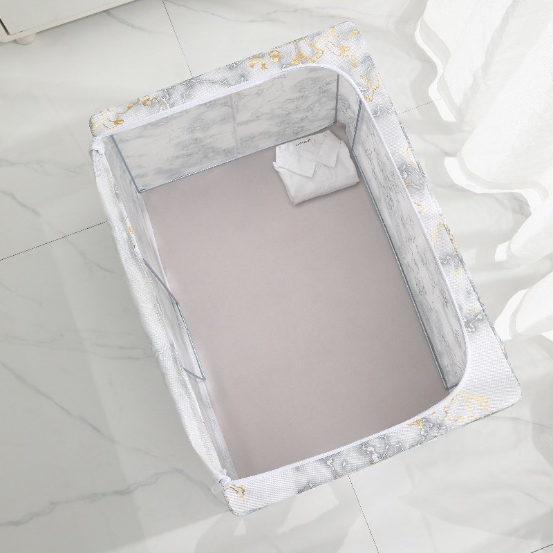 Top design Ink and Gold steel frame storage box Oxford cloth Chinese style storage box