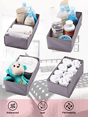 Underwear Organizer Large Drawer Organizer Closet Divider Washable Clothes Bra Sock Tie Foldable Storage Box