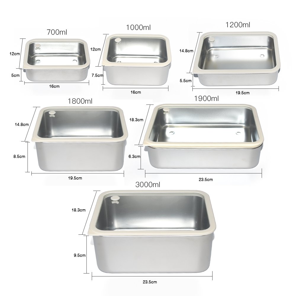 Wholesale Freezer Safe Stainless Steel Container Stackable Food Storage Container Fresh Keeping Box With Lucency Glass Lids