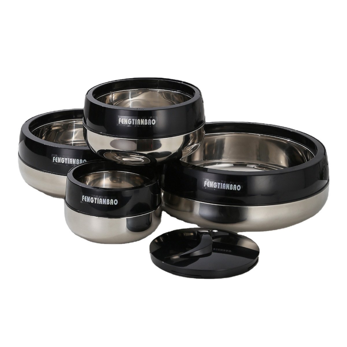 Cook Dinnerware Large Capacity 4PCS Luxury Gift Set 2L+4L+6L+10L Stainless Steel Food Storage & Container