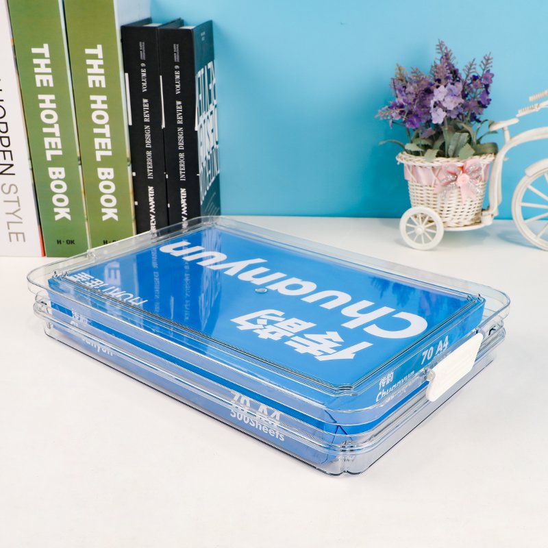 Transparent plastic storage box with lid books stationery building blocks toys dustproof storage box