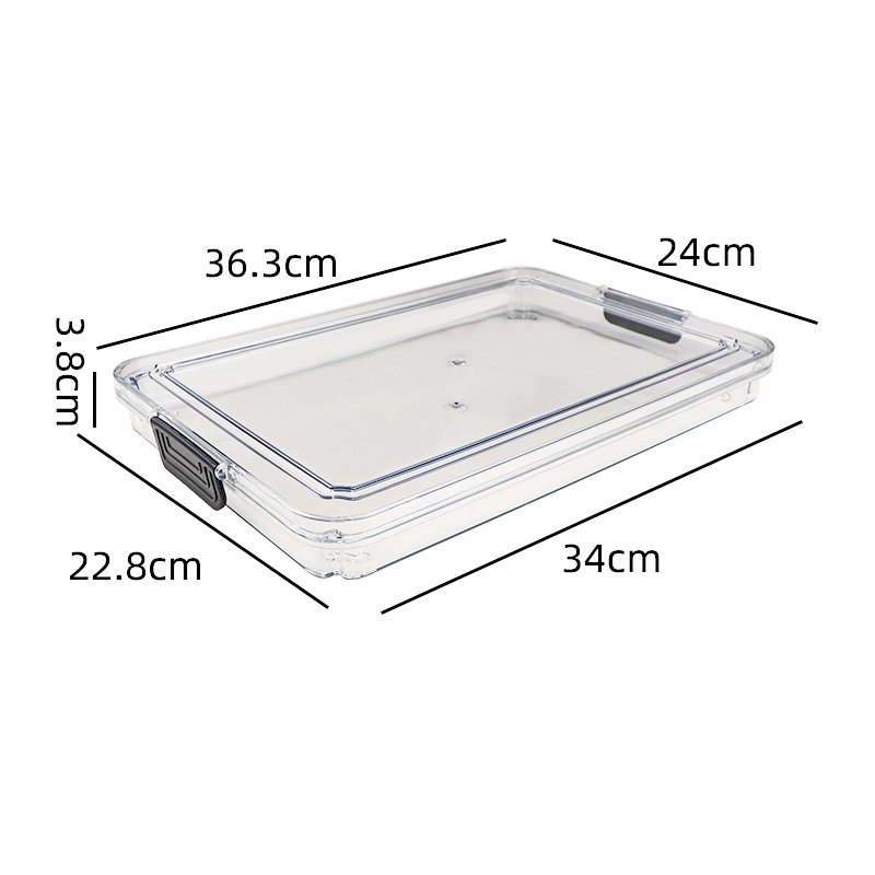 Transparent plastic storage box with lid books stationery building blocks toys dustproof storage box