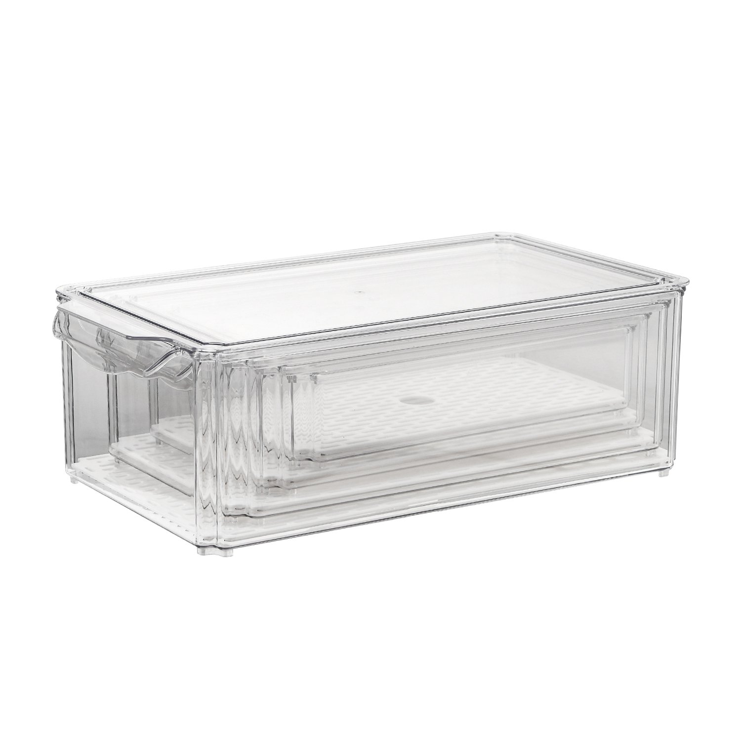 New Popular Refrigerator Clear Plastic Vegetable Food Storage Container Box Set