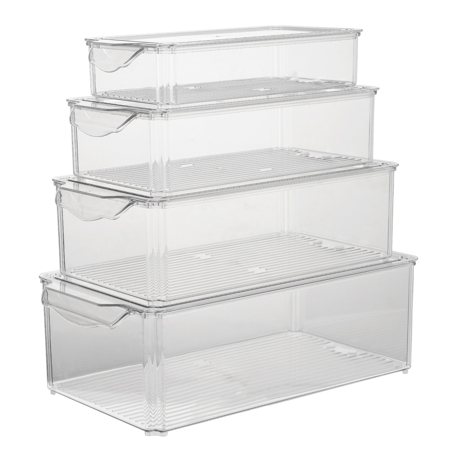 New Popular Refrigerator Clear Plastic Vegetable Food Storage Container Box Set