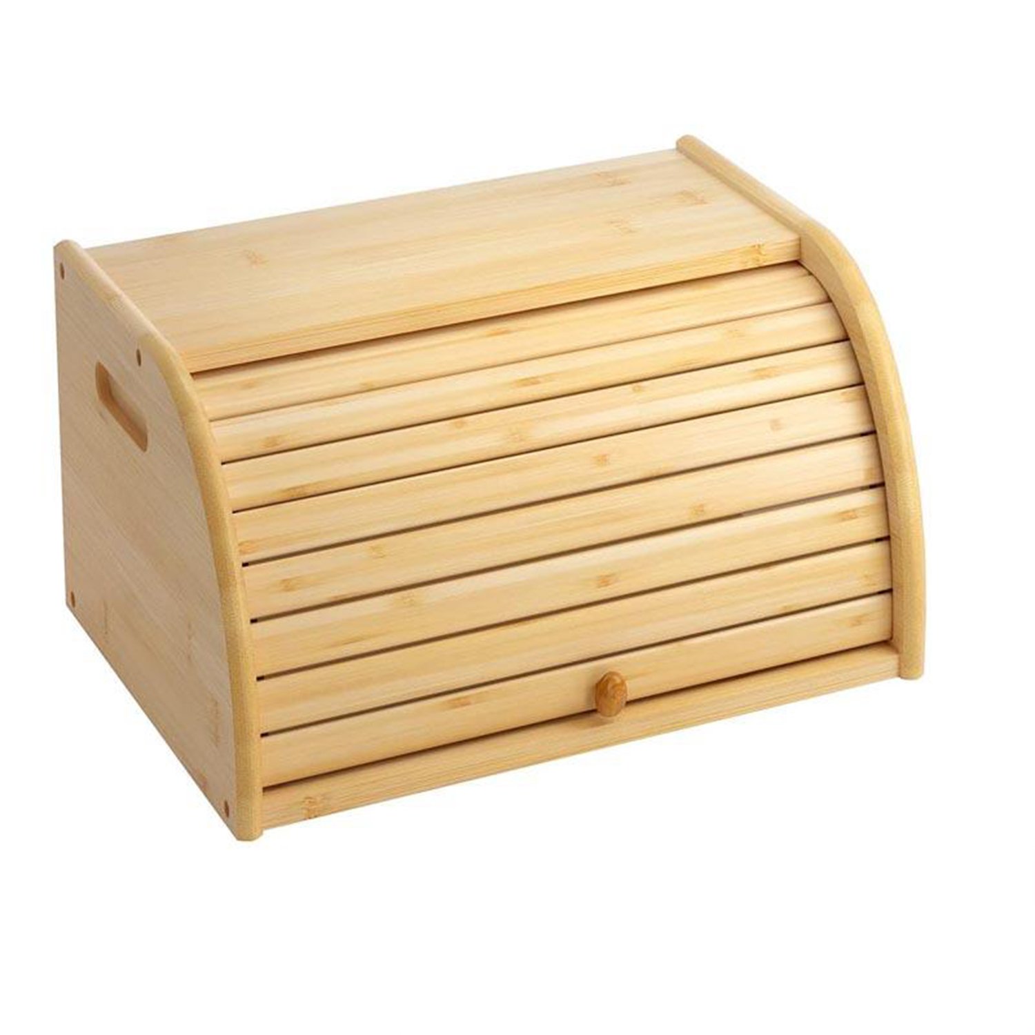 Bamboo Breadbox Roll Top Bamboo Bread Box-Kitchen Countertop Bread Holder Bread Storage Food Storage