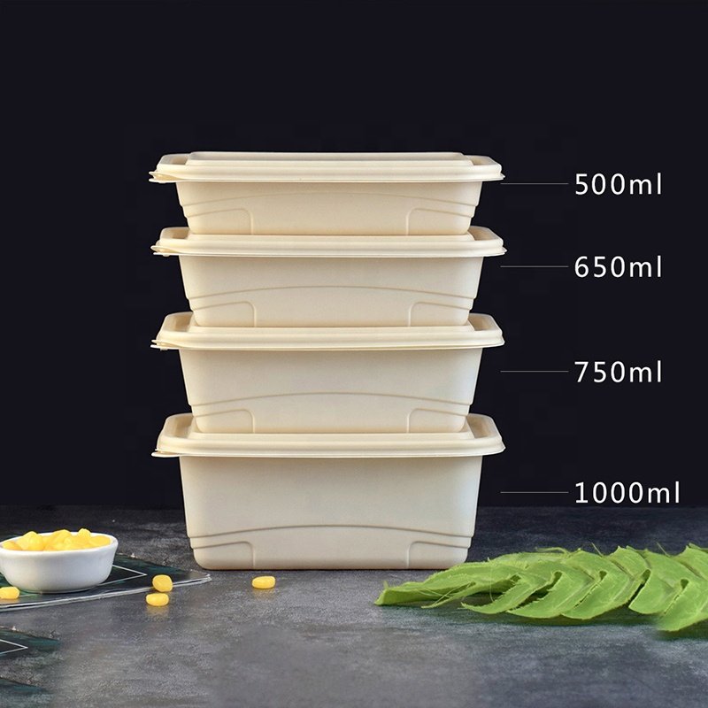 Factory Direct Sales Biodegradable Cornstarch Box Cornstarch Food Packaging For Food