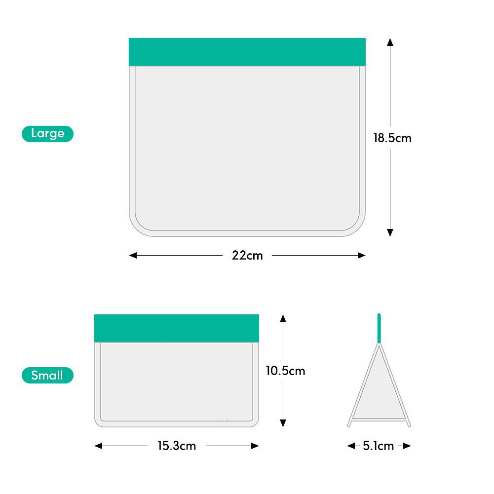 Reusable Food Grade PEVA zipper snack bag sandwich snack bags food storage bags for kids eco friendly plastic