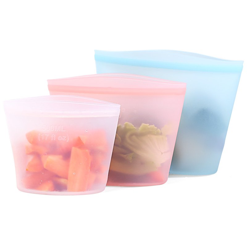 Customised BPA Free Collapsible Reusable Cooler Breastmilk Breast Milk Freezer Pouch Silicone Food Storage Bag For Kitchen