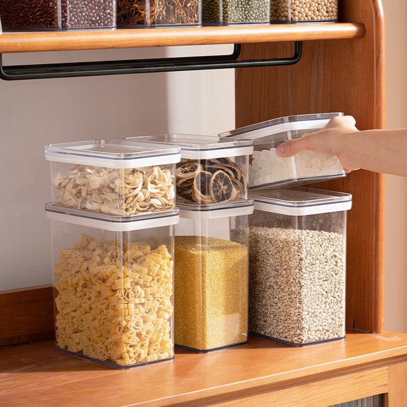 Wholesale hot free Eco safe plastic kitchen fridge organizer food storage boxes food jar airtight food containers