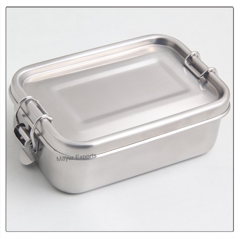 Stainless Steel Lunch Box Metal Leak Proof Small Lunch Box for kids, school lunch box - 500 ml