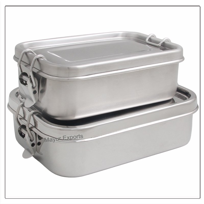 Stainless Steel Lunch Box Metal Leak Proof Small Lunch Box for kids, school lunch box - 500 ml