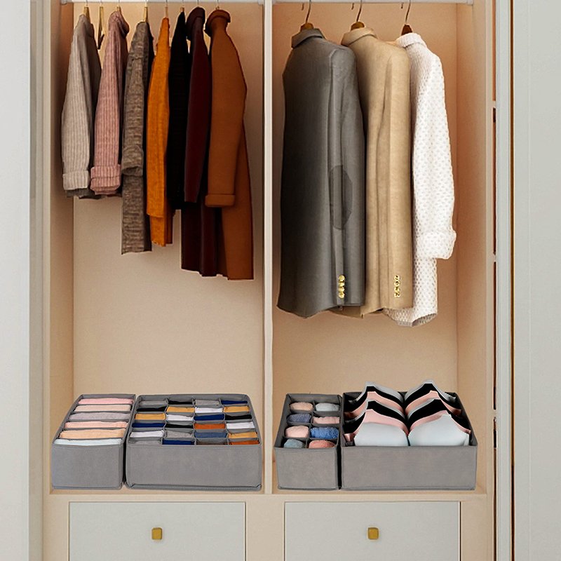 Hot Sale Oxford Material Stackable Clothes Organizer Trousers Storage Box Underwear Bra Socks Compartment Wardrobe Organizer