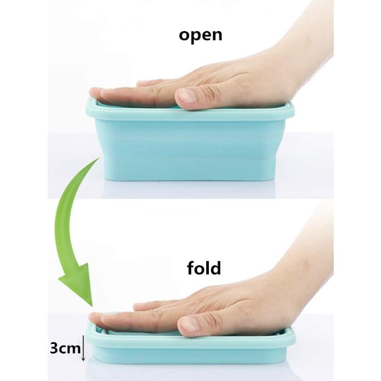 Portable Folding Bowl Silicone Lunch Box Travel Foldable Compression food storage container silicone heat resistant Picnic