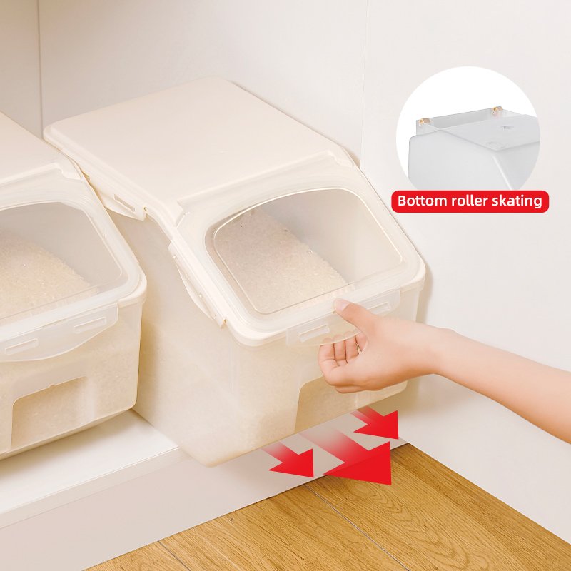 Plastic Moisture Proof Airtight Food Container Cereal Grain Organizer Box Rice Bucket Storage Boxes & Bins for kitchen