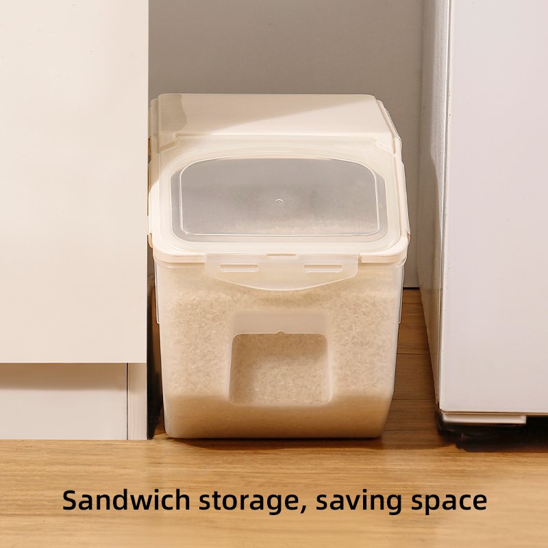 Plastic Moisture Proof Airtight Food Container Cereal Grain Organizer Box Rice Bucket Storage Boxes & Bins for kitchen