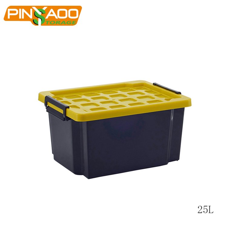 High Quality 25l Stackable Plastic Home Tool Storage Bin Box