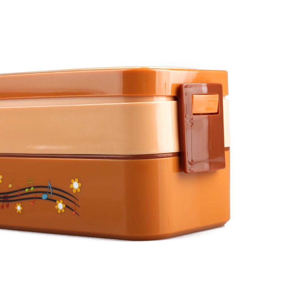 New Custom Double Layer Sealed Kids Bento Lunchbox Japanese Style Storage Boxes & Bins Plastic Colorful Seal Lid Japan Style