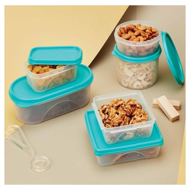 5 Litres high quality Home Storage Organization and food packing Round storage box plastic container export from india
