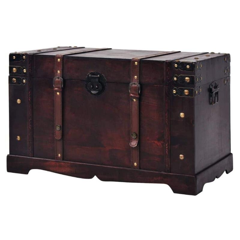 Wooden Boxes With Lock - Pirate Trunk With Iron Code Decorative Box Treasure Wooden storage Trunk Wooden Box