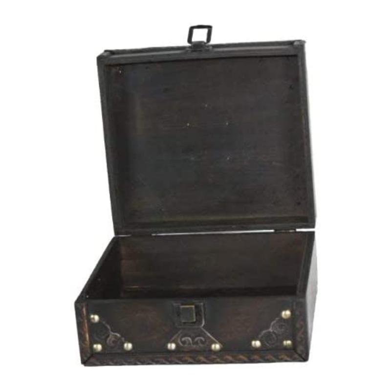 Wooden Boxes With Lock - Pirate Trunk With Iron Code Decorative Box Treasure Wooden storage Trunk Wooden Box