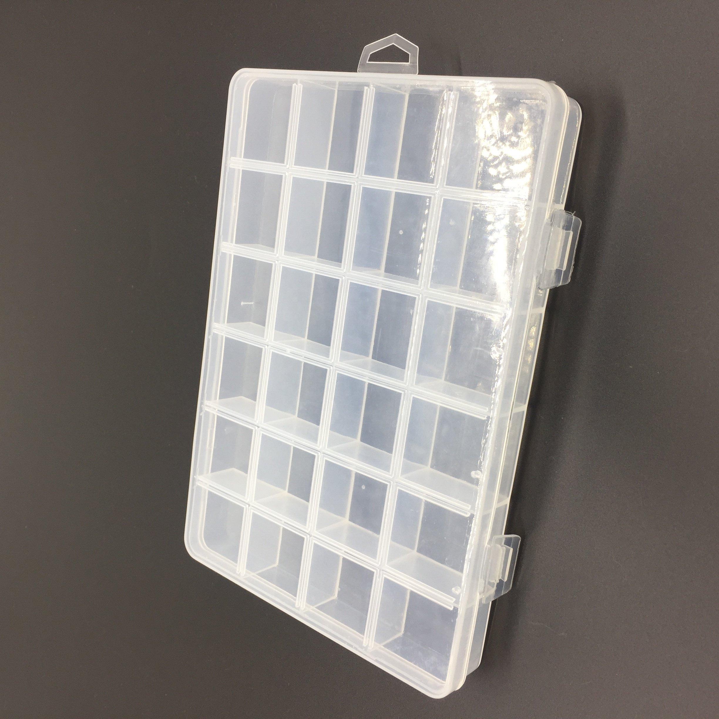 24 compartments see-through box plastic transparent organizer container for screws Jewelry