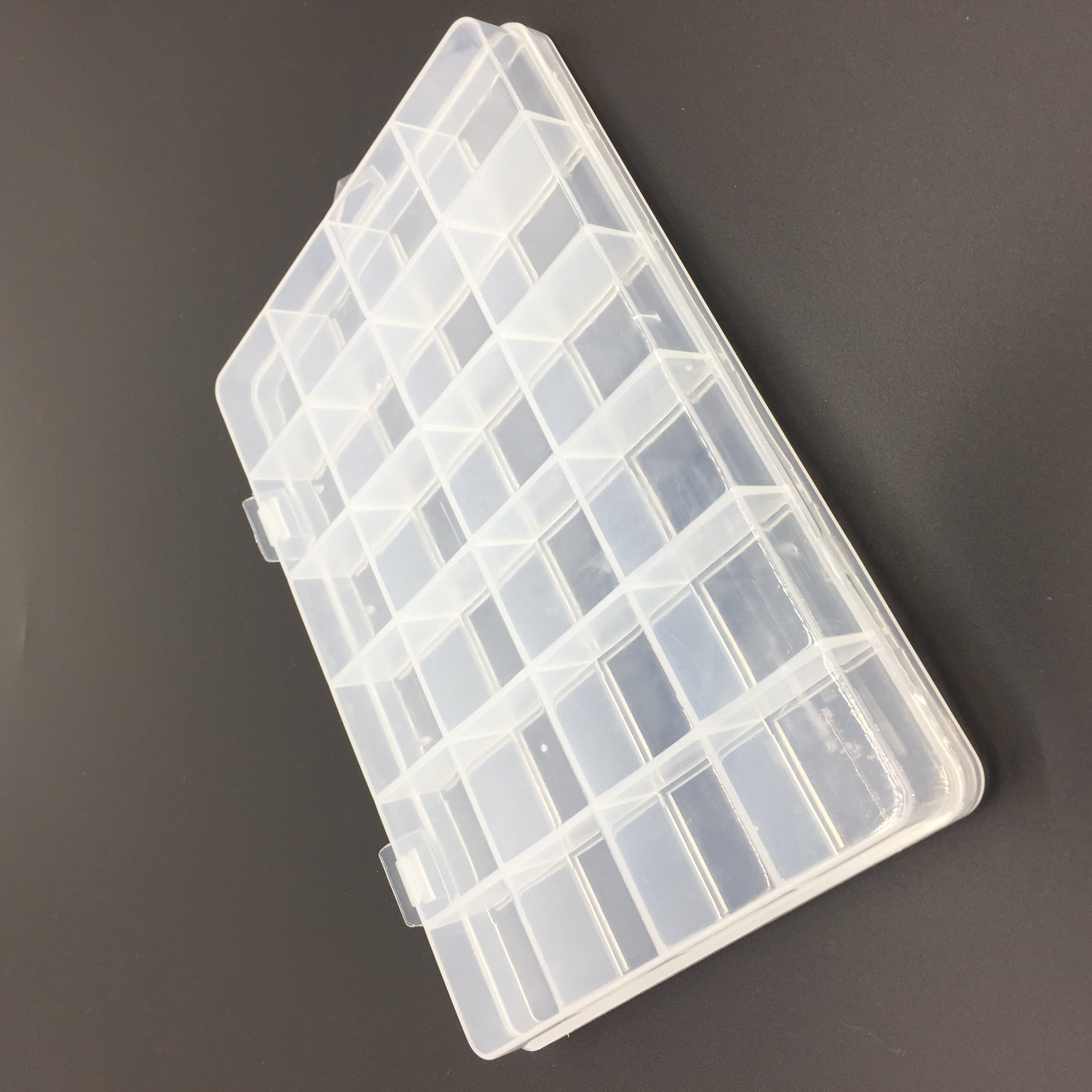 24 compartments see-through box plastic transparent organizer container for screws Jewelry