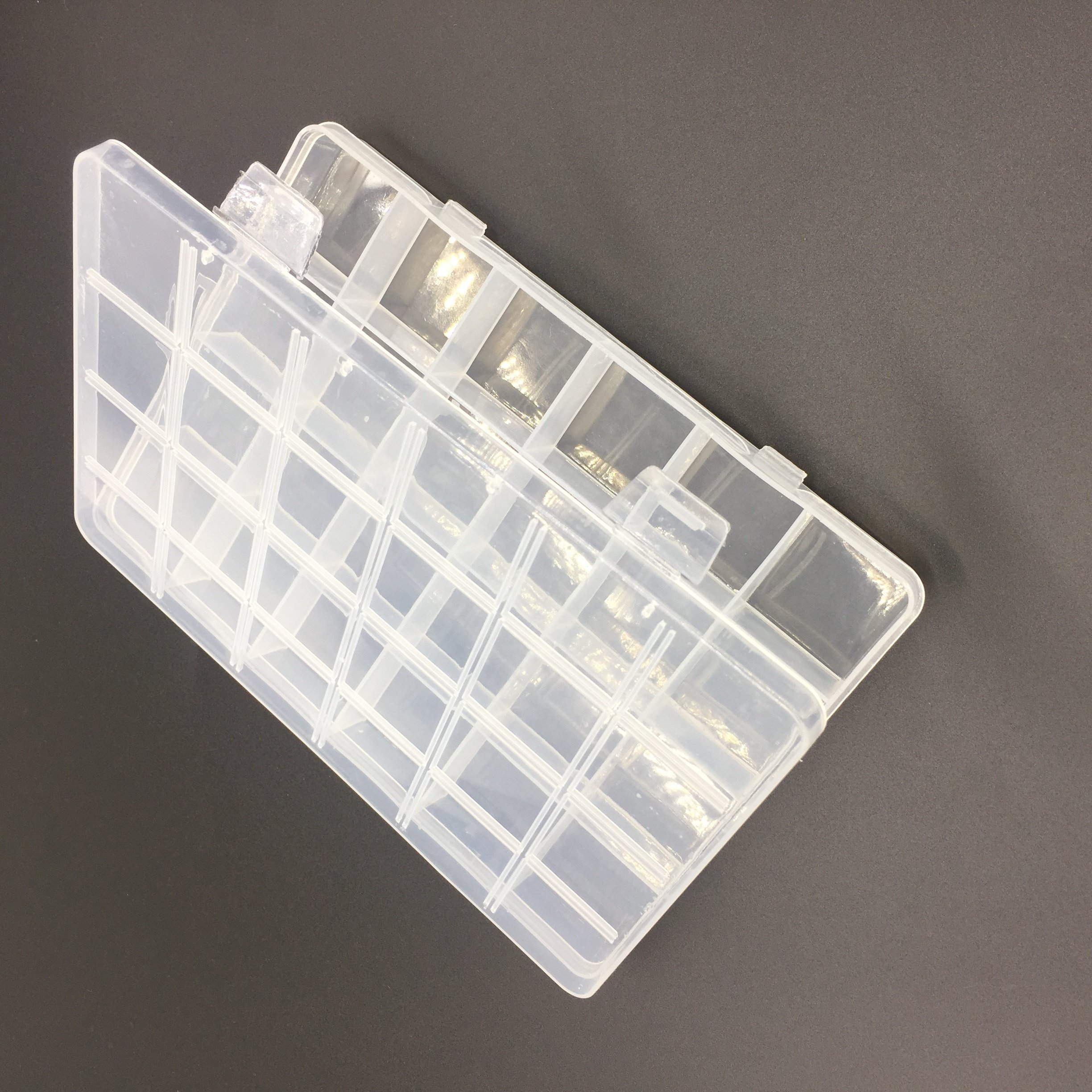 24 compartments see-through box plastic transparent organizer container for screws Jewelry