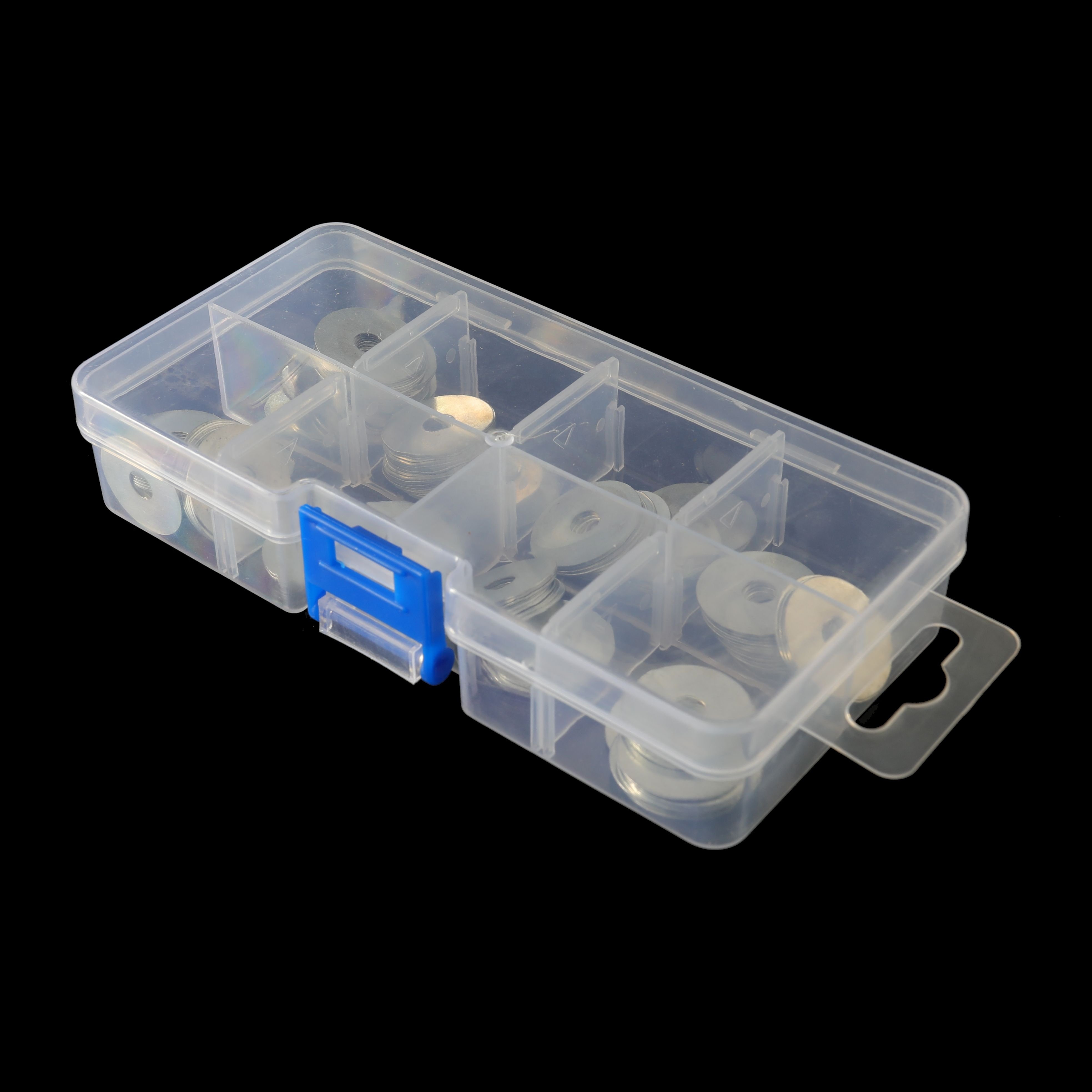 Hot sale 8 Grids Clear PP Plastic Empty Nail Tip Storage Box Nail Transfer Foil Sticker By Roll Packing Box