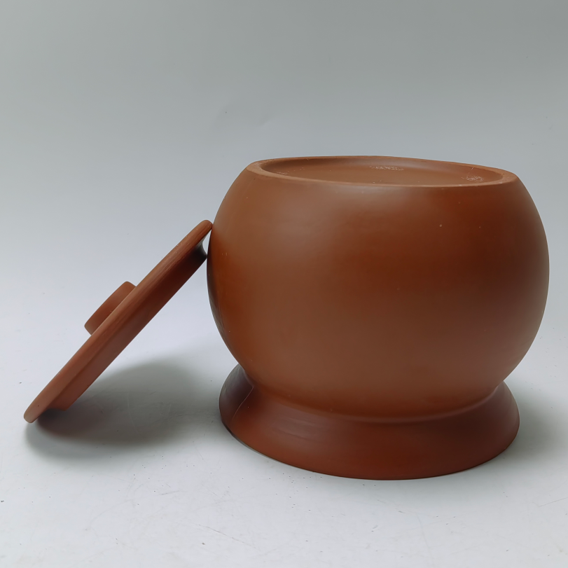 hot-selling red clay storage can with lid terracotta 550 ml water capacity popular candy and food storage jar