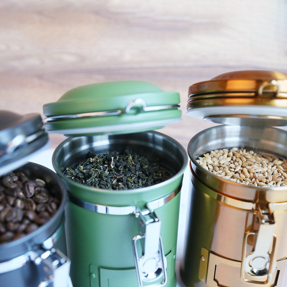 Wholesale Tea Tins Sugar Food Storage Jar Airtight Container Stainless Steel Tea Tin Coffee Canister
