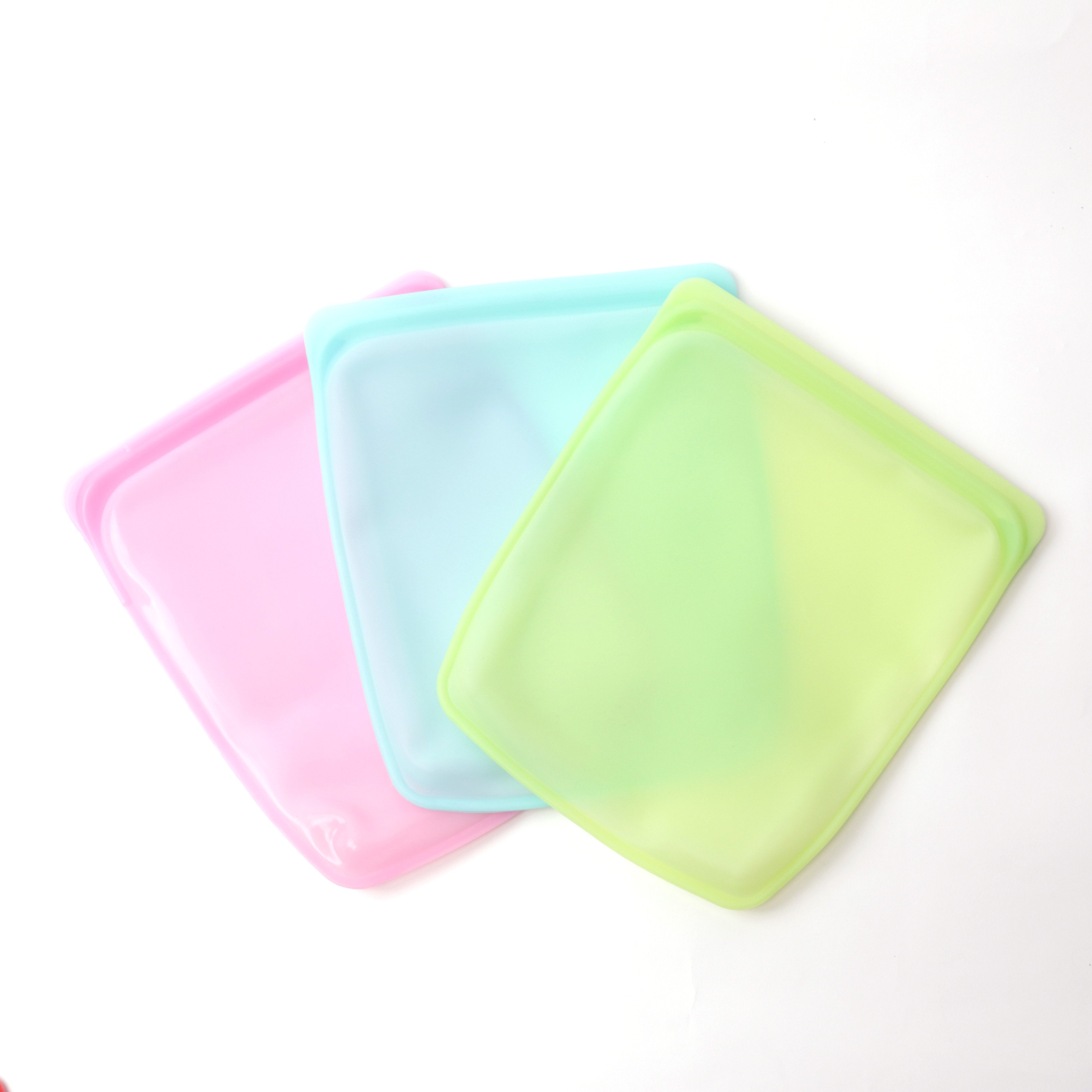 Reusable Silicone Food Bag Freezer Zipper Fresh Food Delivery Preservation Packaging Bag Airtight Seal Food Storage Bag