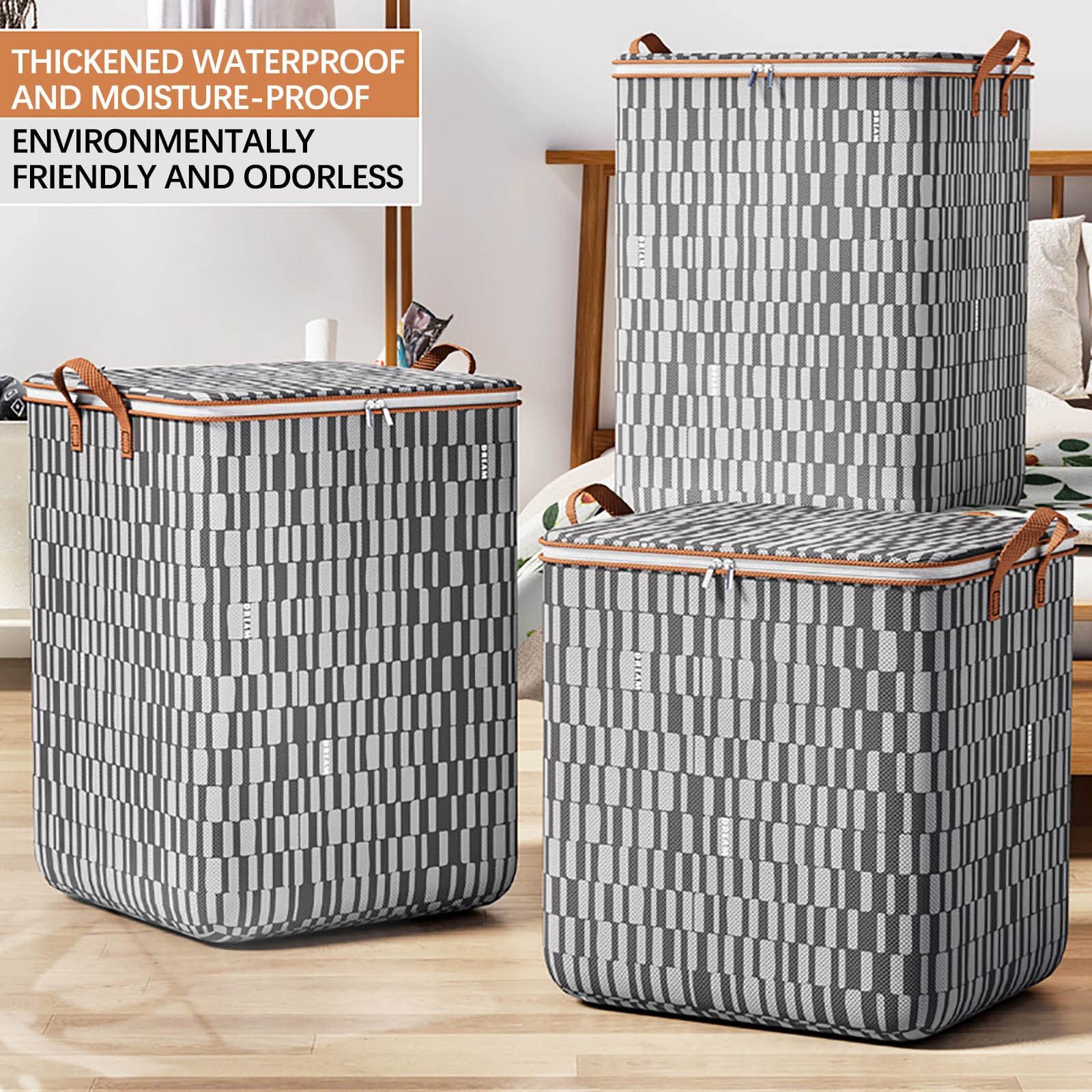 Wholesale Extra Large Foldable Blanket Fabric Clothes Storage Bag Clothes Storage Box Containers For Bedroom Quilt Organization