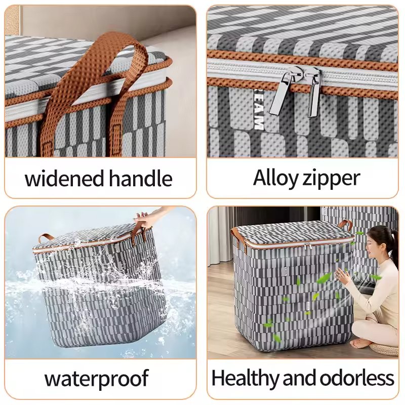 Wholesale Extra Large Foldable Blanket Fabric Clothes Storage Bag Clothes Storage Box Containers For Bedroom Quilt Organization