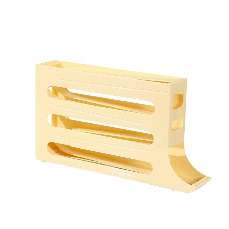 Automatic Four-Layer Egg Roller Tray Sliding Kitchen Storage Box Fridge Use Plastic Anti-Drop Egg Tray Foldable Single Tier