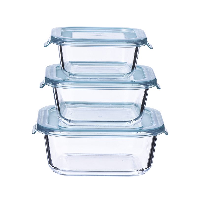 Widely Used Airtight High Borosilicate Glass Food Storage Container Set With Lid