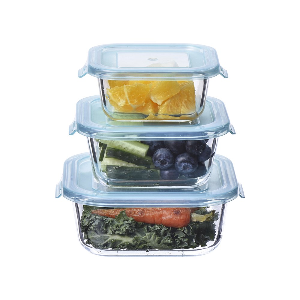 Widely Used Airtight High Borosilicate Glass Food Storage Container Set With Lid