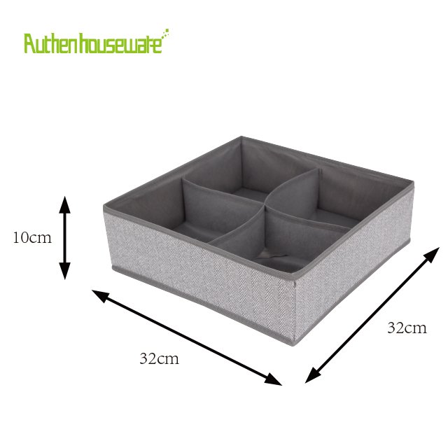 Foldable Sock Organizer Grids storage box Underwear Socks Bra Storage Organizer for Dresser Drawers Tidy Divider Fabric Box