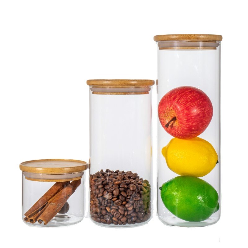 High Quality Glass Food Storage Container Set Wholesale Glass Containers Kitchen Storage OEM Glass Storage And Organization