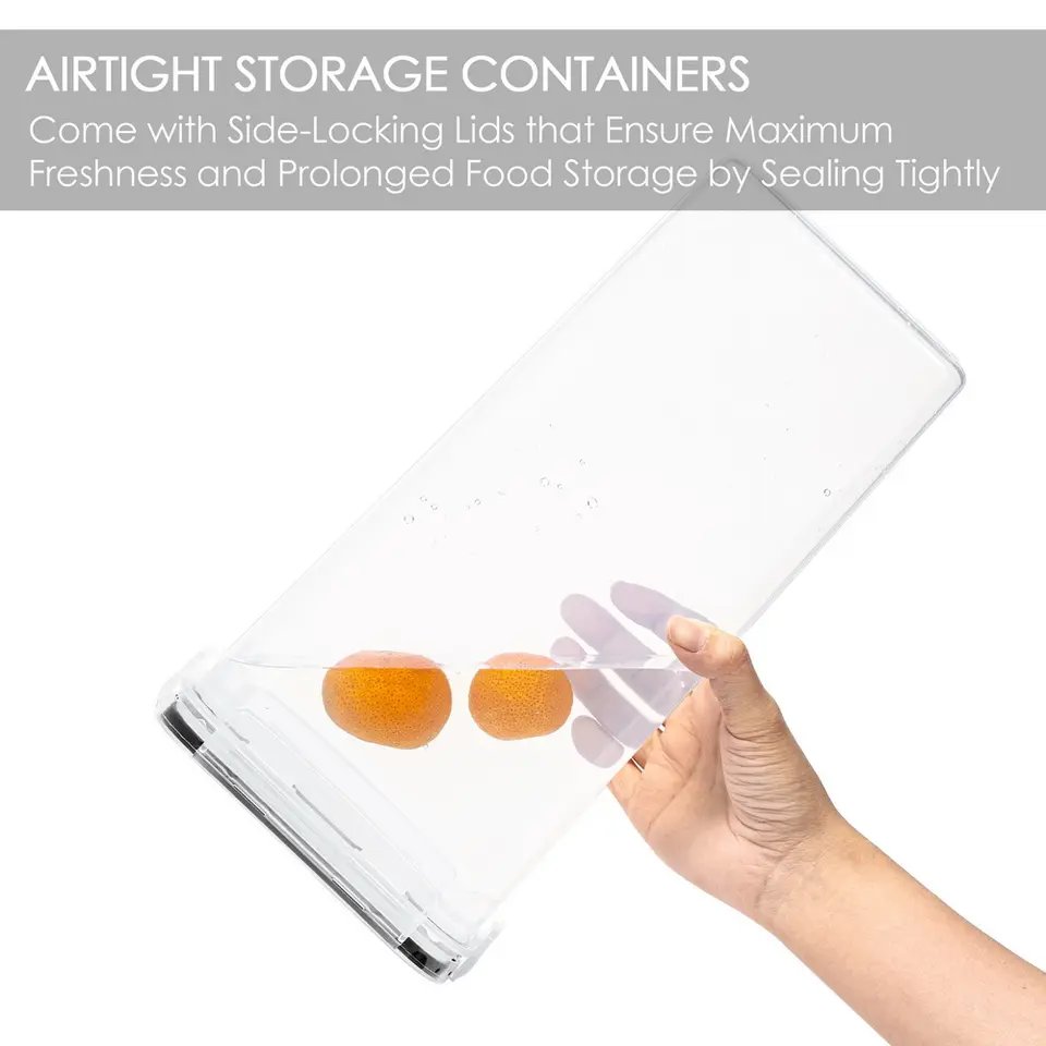 HAIXIN Haixing Kitchen Square Airtight 2.8L Food Storage Container with Lid Cereal Flour & Sugar Storage Jar G1066
