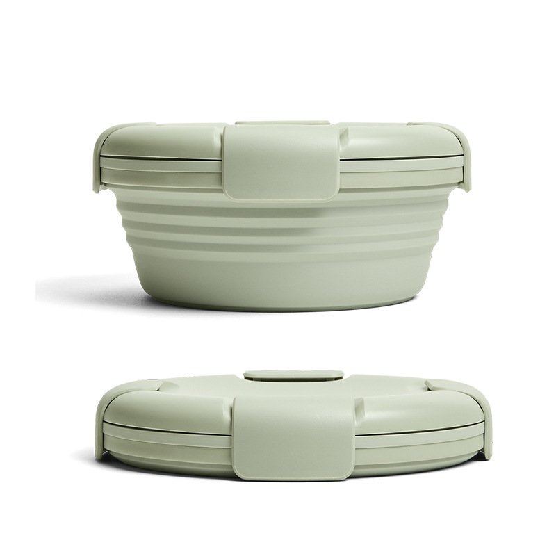 New Arrival 1100ML Silicone Foldable Fresh Keeping Lunch Box Portable Food Storage Container for Adult and Kids
